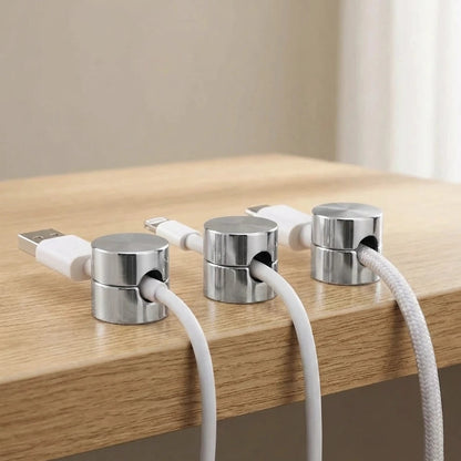 Aluminium Alloy Adhesive Cable Clips 3-Pack Desk and Wall Cable Management