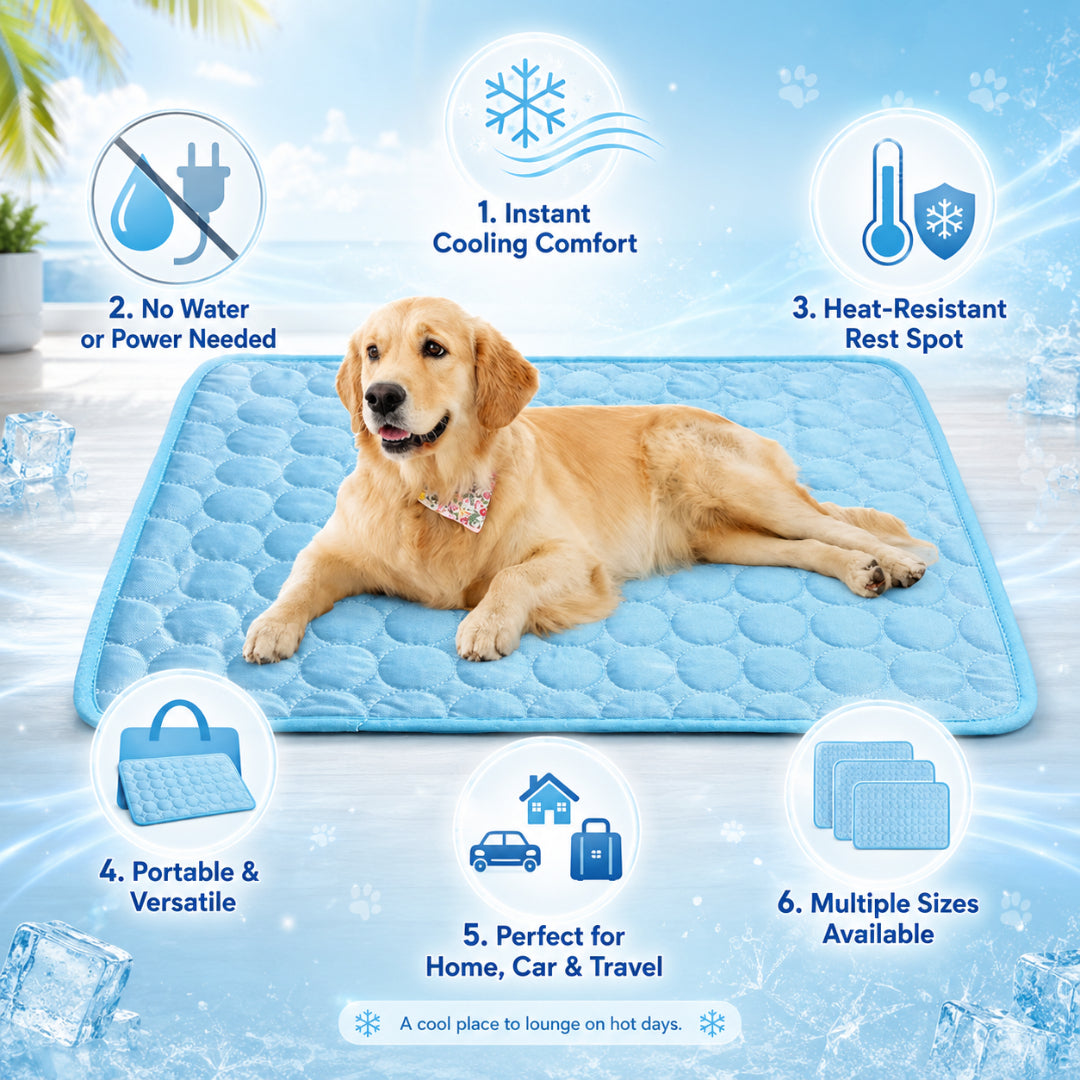 Cooling Mat Self-Cooling Pet Pad Dogs Cats Heat Relief