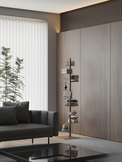 Industrial Steel Vertical Bookshelf Plant Stand Modern Storage