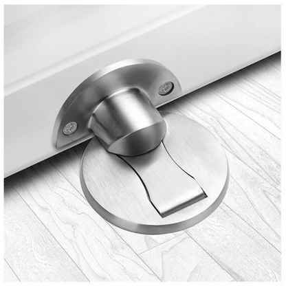 Stainless Steel Magnetic Door Stop Wall-Mounted Strong Hold No Drill Home Decor