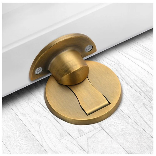 Stainless Steel Magnetic Door Stop Wall-Mounted Strong Hold No Drill Home Decor