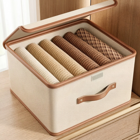 Foldable Fabric Storage Box with Lid Closet Organiser Home Decor