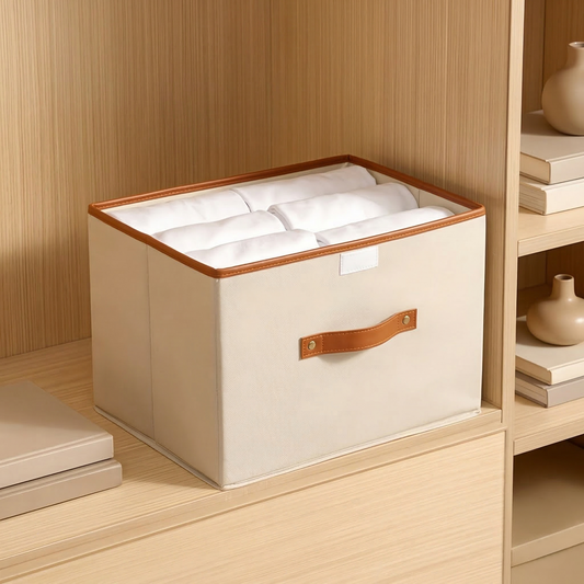 Foldable Fabric Storage Box with Lid Closet Organiser Home Decor