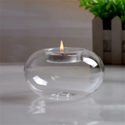 Crystal Glass Tea Light Candle Holder Hanging Romantic Home Decor