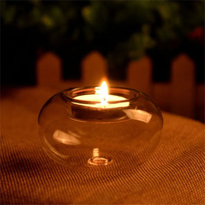 Crystal Glass Tea Light Candle Holder Hanging Romantic Home Decor