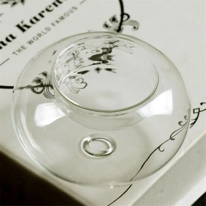 Crystal Glass Tea Light Candle Holder Hanging Romantic Home Decor