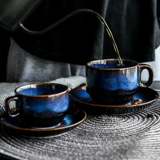 Artisan Kiln Fired Ceramic Mug Handcrafted Coffee Tea Cup Home Decor