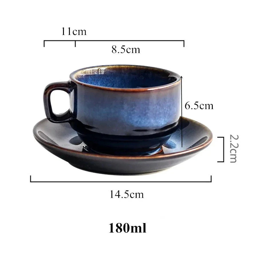 Artisan Kiln Fired Ceramic Mug Handcrafted Coffee Tea Cup Home Decor