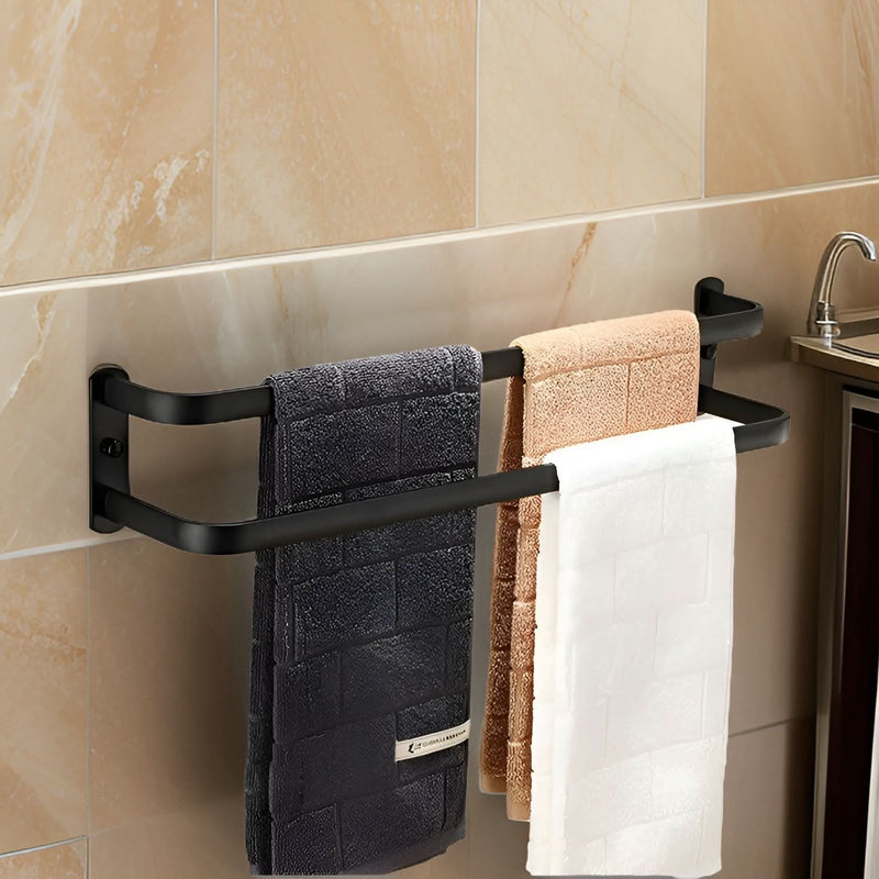 3-Layer Wall Mounted Towel Rack No Drill Small Bathroom Ideas Storage