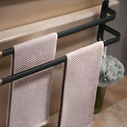3-Layer Wall Mounted Towel Rack No Drill Bathroom Storage Home Decor