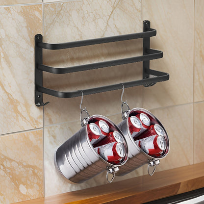 3-Layer Wall Mounted Towel Rack No Drill Bathroom Storage Home Decor