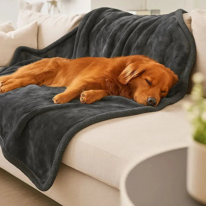 Waterproof Pet Blanket Soft Fleece Dog Cat Sofa Protector