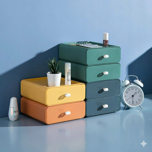 Stackable Storage Boxes Modular Home Organiser Bedroom Decor