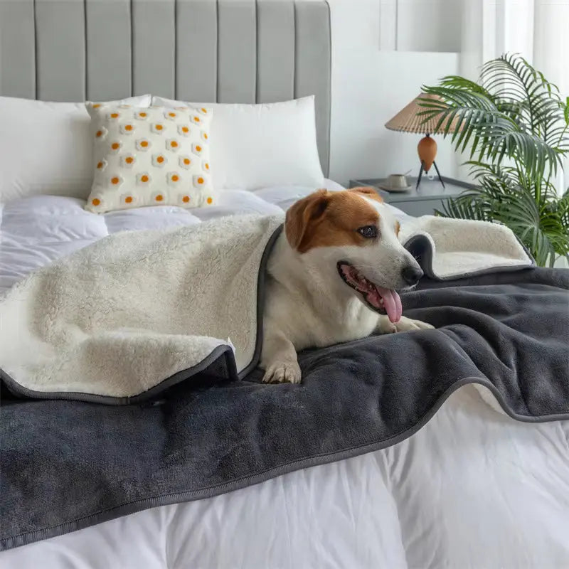 Waterproof Pet Blanket Soft Fleece Dog Cat Sofa Protector