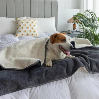 Waterproof Pet Blanket Soft Fleece Dog Cat Sofa Protector