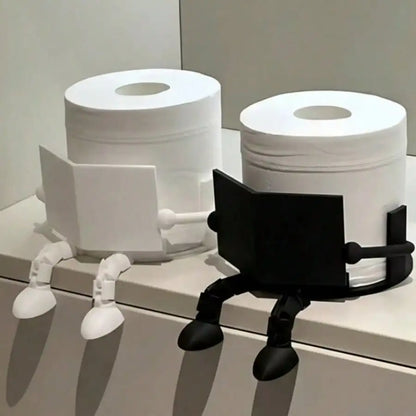 Sculptural Standing Toilet Paper Holder Modern Bathroom Decor
