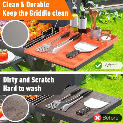 Silicone BBQ Grill Mat Heat-Resistant Non-Stick Drip Pad Kitchen Outdoor