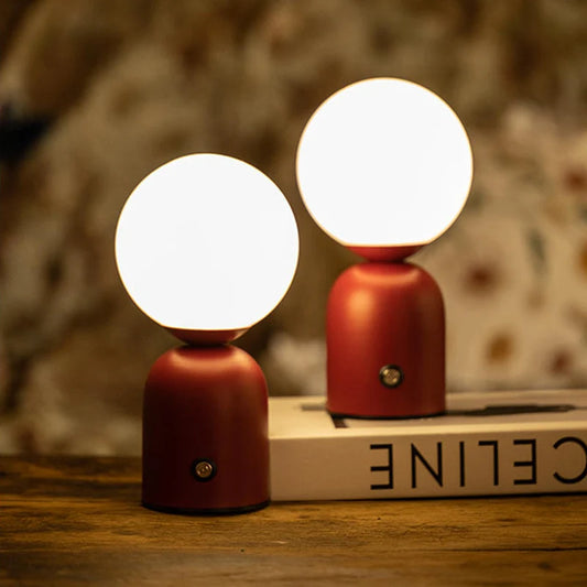 Minimalist LED Table Lamp Type-C Rechargeable Touch Dimmable Cordless Home Decor