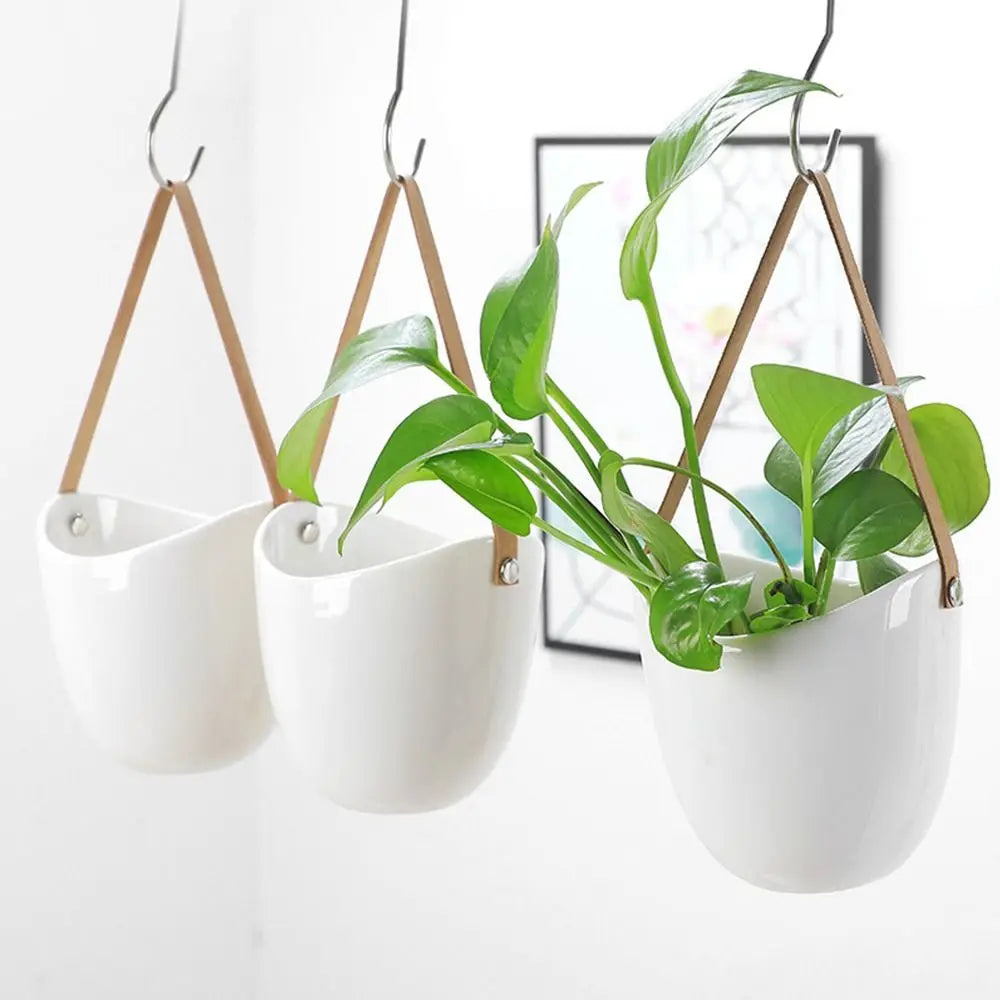 Ceramic Hanging Wall Planter Succulent Plant Pot Boho Home Decor
