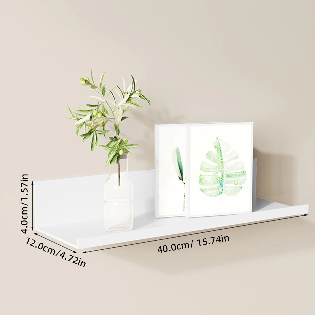 Floating Bathroom Wall Shelf Aluminium Storage Rack Home Decor
