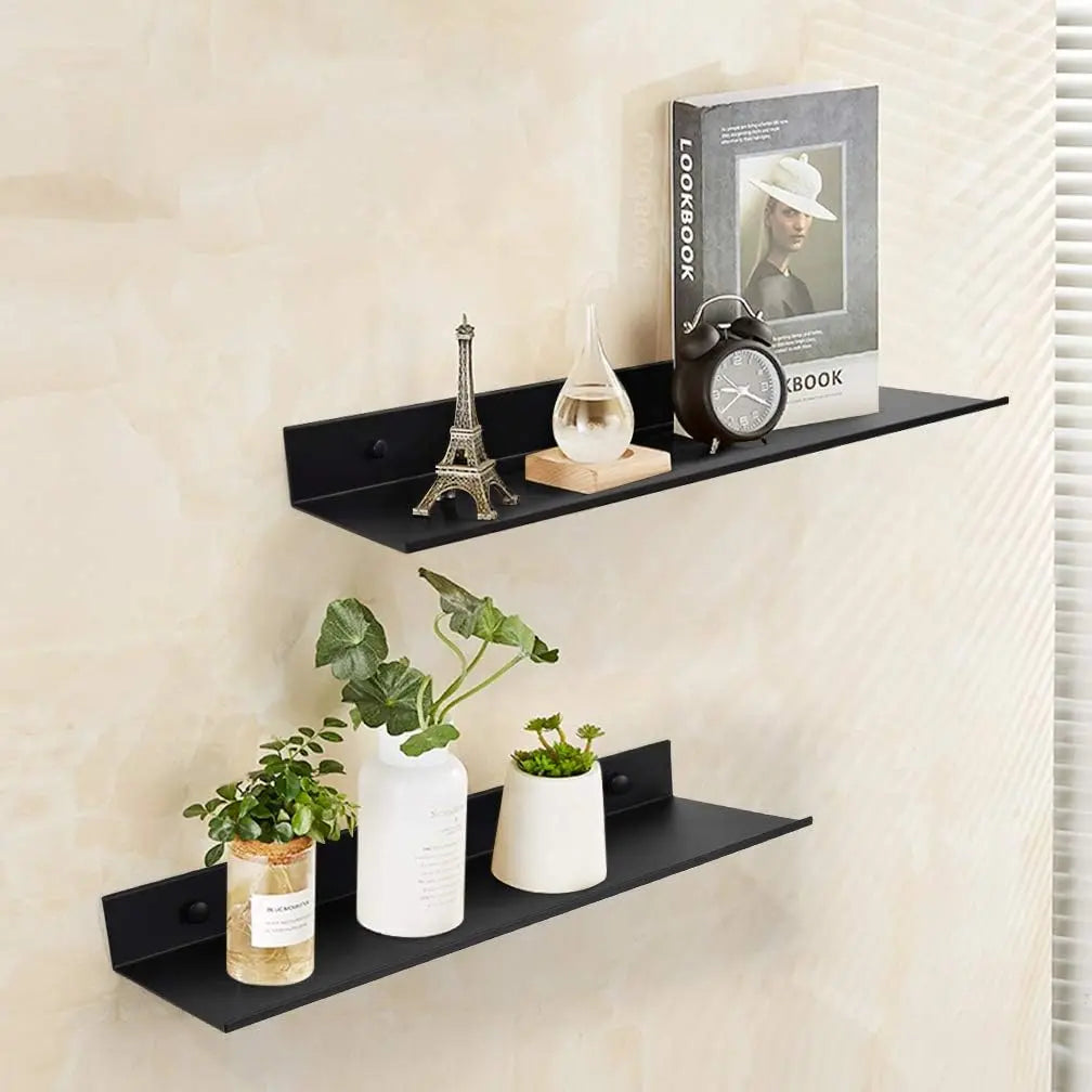 Floating Bathroom Wall Shelf Aluminium Storage Rack Home Decor