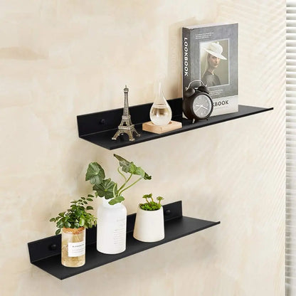 Floating Bathroom Wall Shelf Aluminium Storage Rack Home Decor