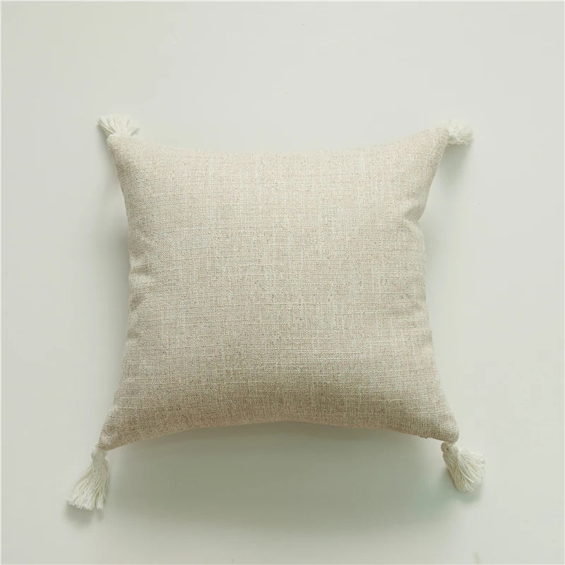Linen Sofa Throw Pillow Cover Soft Neutral Cushion Cover Living Room