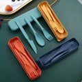Portable 3-in-1 Cutlery Set Carry Case Travel Picnic Outdoor Entertaining
