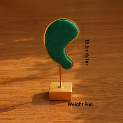 Ear-Shaped Earring Display Stand Microfiber Jewellery Organiser Home Decor