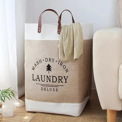Foldable Fabric Laundry Basket Large Capacity Storage Home Decor