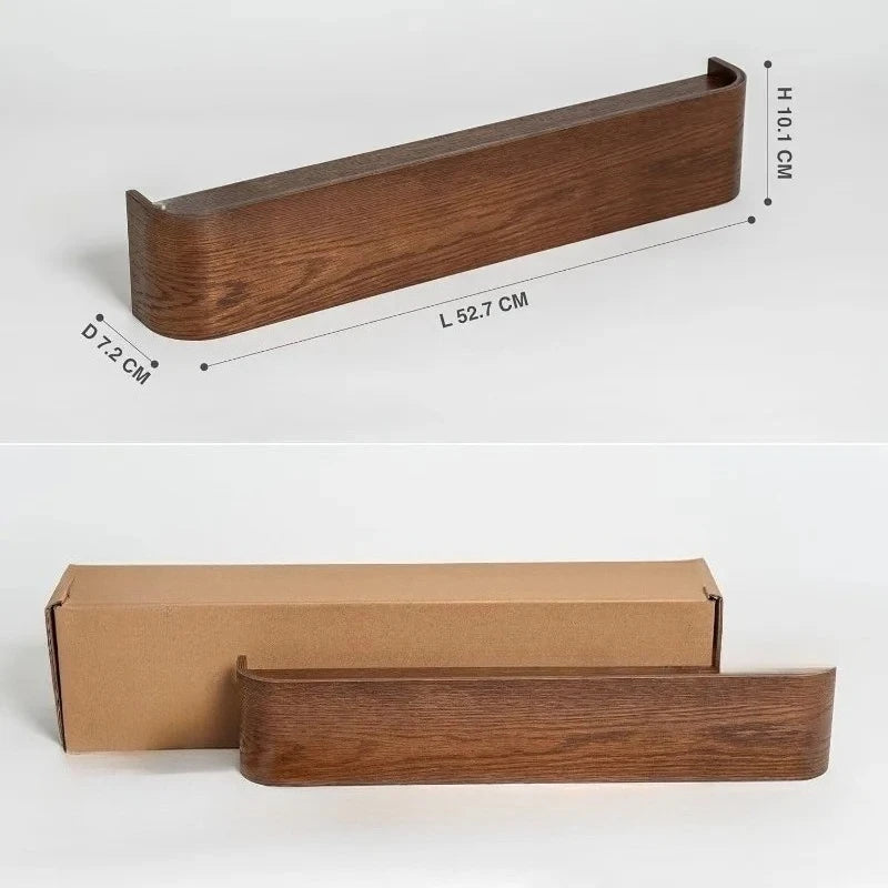 Walnut Wood Wall Coat Hook Entryway Decor Hallway Storage