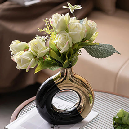Luxury Nordic Ceramic Flower Vase Minimalist Home Decor Living Room