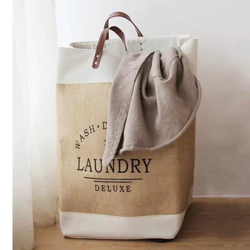 Foldable Fabric Laundry Basket Large Capacity Storage Home Decor