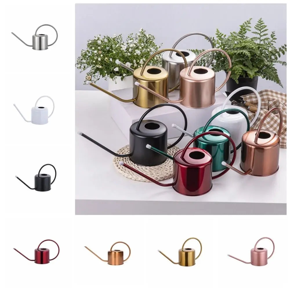 Stainless Steel Watering Can 1.3L Rust Proof Indoor Plants Home Decor