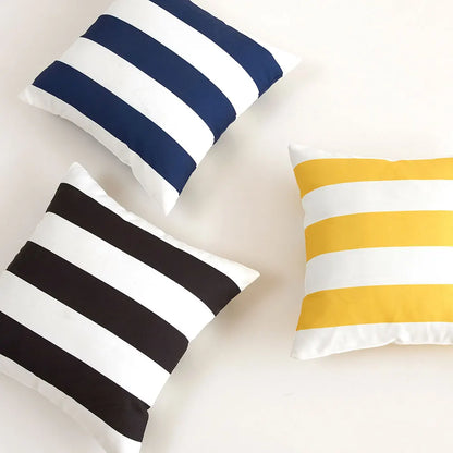 Outdoor Waterproof Striped Cushion Cover Summer Sofa Pillow Cover Home Decor