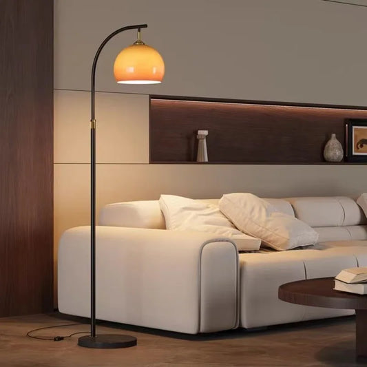 Modern LED Arc Floor Lamp Sunset Effect Standing Light Living Room Home Decor