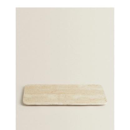 Natural Travertine Marble Tray Decorative Storage Vanity Tray Home Decor