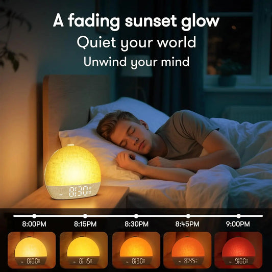 Wake Up Light Sunrise Alarm Clock Sound Machine RGB Night Light