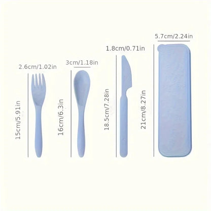Portable 3-in-1 Cutlery Set Carry Case Travel Picnic Outdoor Entertaining