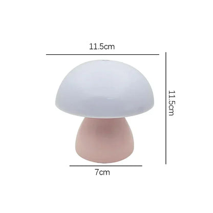 Mushroom Table Lamp LED Touch Dimming USB Rechargeable Bedside Ambient Light