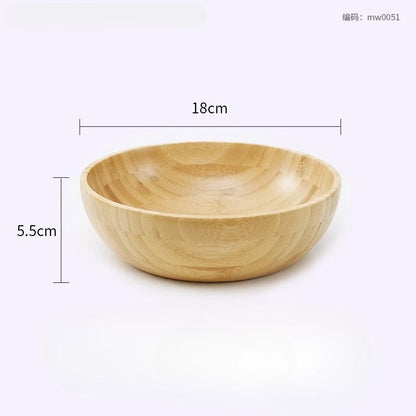 Natural Bamboo Salad Bowl Fruit Bowl Eco Friendly Kitchen Decor