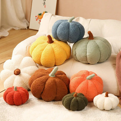 Plush Pumpkin Cushion Throw Pillow Soft Seat Cushion Autumn Home Decor