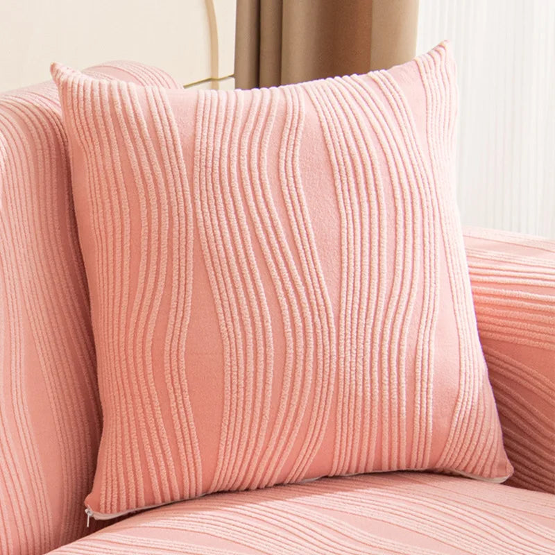 Jacquard Textured Cushion Cover Thick Soft Knitted Sofa Pillow Cover Home Decor