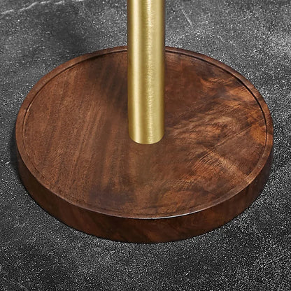 Walnut Wood Paper Towel Holder Freestanding Kitchen Counter Decor