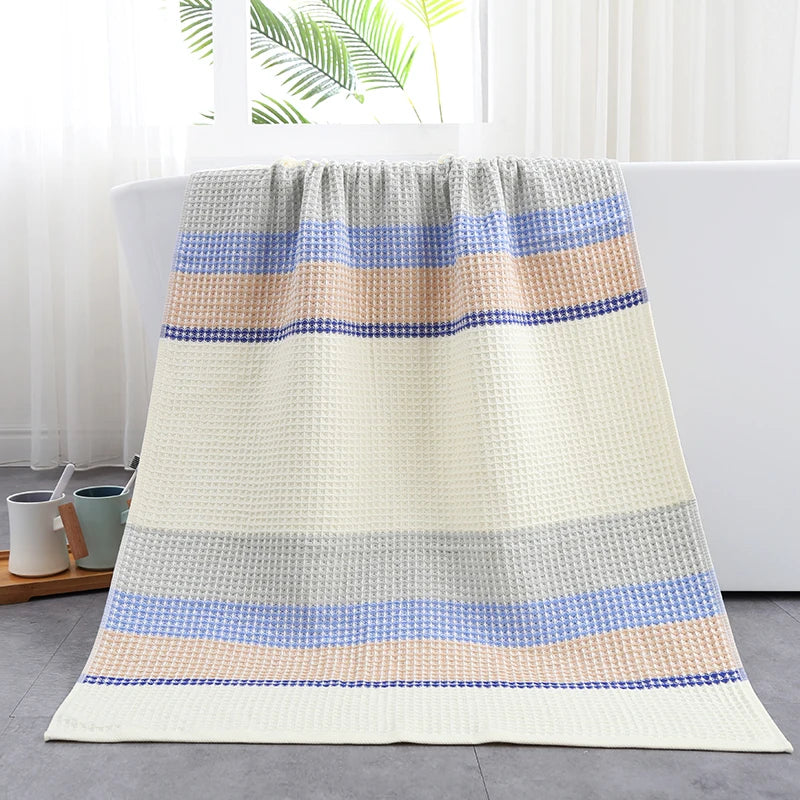 Cotton Waffle Towel Quick Dry Absorbent Bath Hand Face Cloth Bathroom Decor