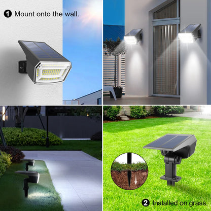 LED Solar Spotlight Outdoor Waterproof Garden Lawn Pathway Flood Light