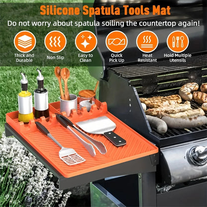 Silicone BBQ Grill Mat Heat-Resistant Non-Stick Drip Pad Kitchen Outdoor