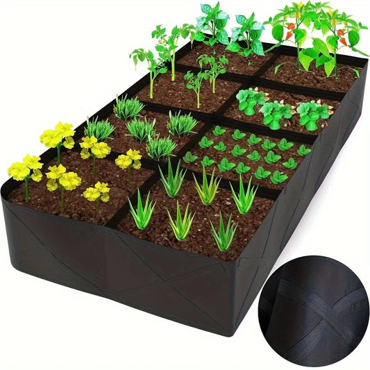 Extra Large Raised Garden Bed 8 Grid Rectangular Weather Resistant