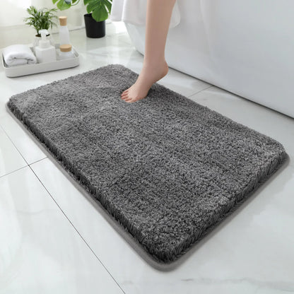 Plush Anti-Slip Bathroom Floor Mat Soft Absorbent Bath Mat Home Decor