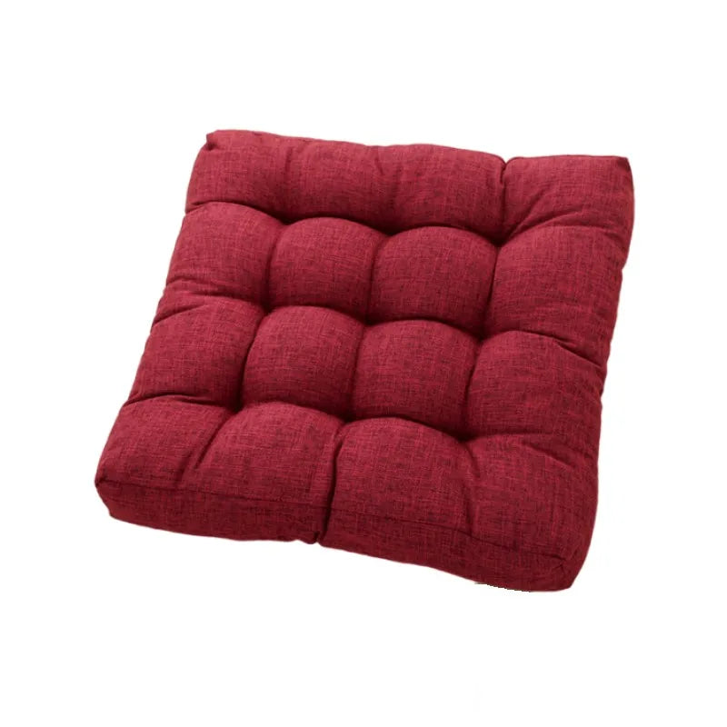 Linen Tufted Floor Cushion Square Meditation Yoga Seat Pad Home Decor